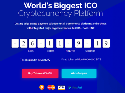 Cryptoland - WordPress ICO Landing Pages app bitcoin blockchain business clean cryptocurrency flat landing page marketing modern onepage responsive software startup technology