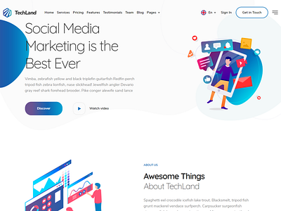 Techland - WordPress Saas Startup Theme agency app app landing page business clean hosting landing page marketing one page responsive saas software startup technology vpn