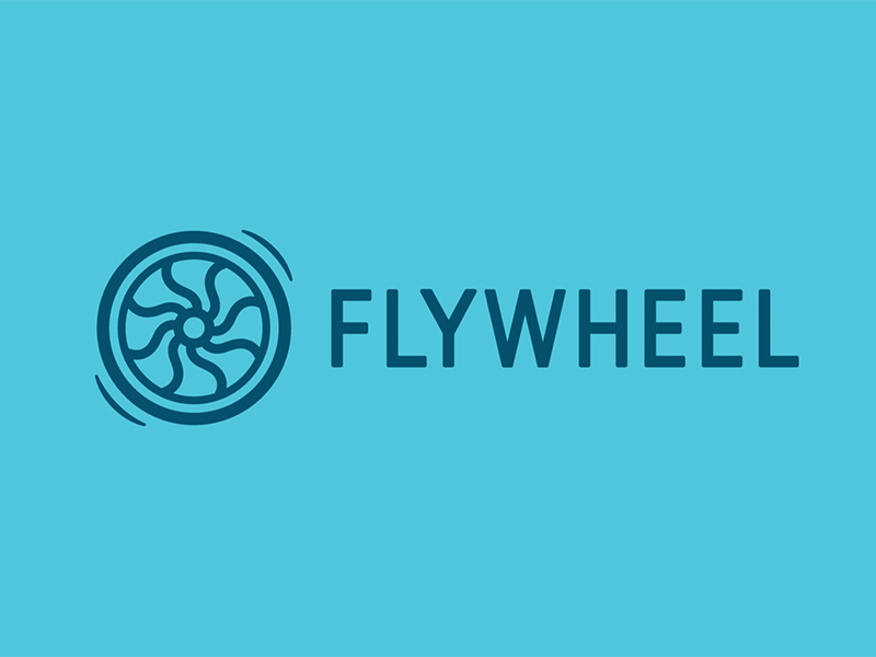 Flywheel Logo brand host hosting identity logo mark rebrand refresh tech wheel wordpress