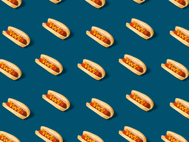 Hotdog Pattern bbq bratwurst bun camping food hotdog mustard pattern picnic sandwhich tileable