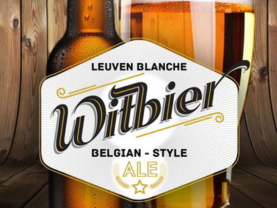 Witbier beer. logo label