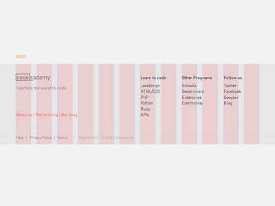 Footer + Grid