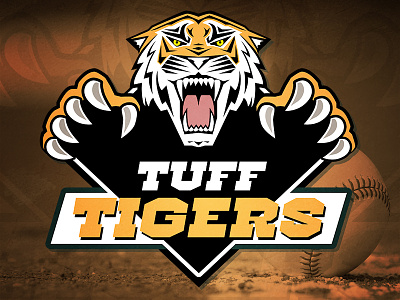 Tuff Tigers Baseball Jersey animal base baseball clothing diamond icon jersey logo shirt sport sports tiger