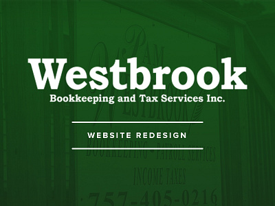 Westbrook Bookkeeping And Tax - Website Redesign finance green redesign tax taxes ui ux web website westbrook