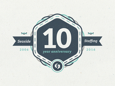 Seaside Staffing 10 Year Anniversary Badge
