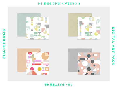 Shapeforms Pattern Pack geometric graphic modern neutral pastel pattern patterns surface tileable vector