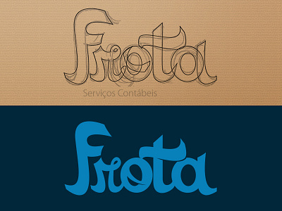 Frota - Serviços Contábeis accounting blue brand contabilidade design lettering logo marca sketches tipografia