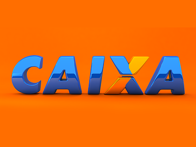 Concept Caixa Logo 3D 3d brazil caixa cinema 4d design graphic lettering logo manaus render