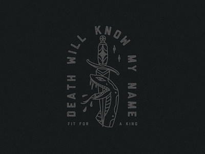 Fit For A King - Death Will Know My Name band merch illustration tattoo flash