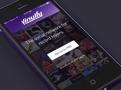 Vinylfy App - Welcome View