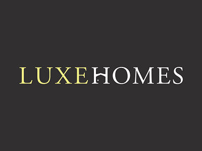 LuxeHomes Logo brand branding design homes logo luxury real estate