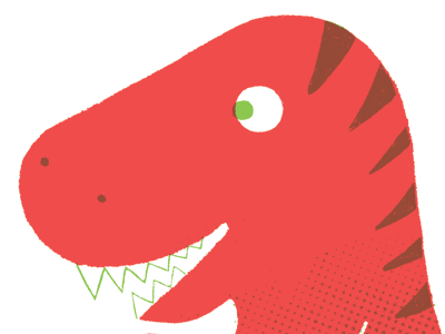 Rex dinosaur pizzoli screenprint