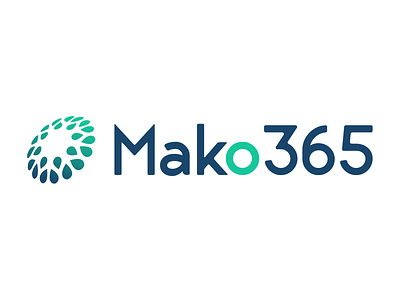 Mako365 Branding blue brand brand design brand identity branding green logo logotype logotypedesign mako365 typedesign vector