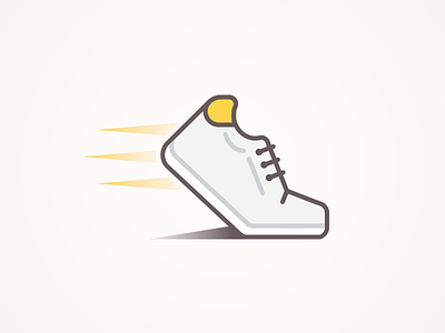Endurance endurance flat icon illustration movement running shoe twerkin vector