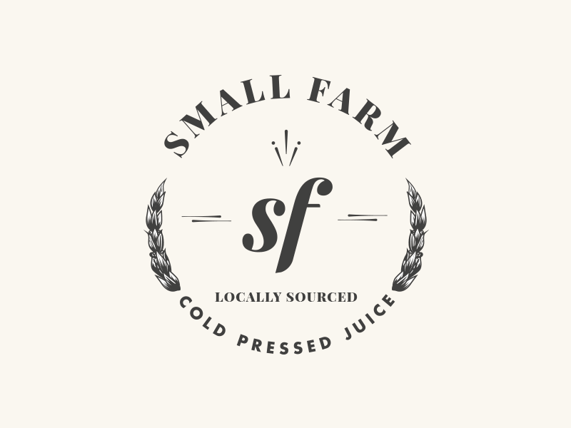 Small Farm Bottle badge bottle design gif illustration juice packaging type