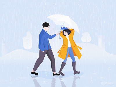 Fall in love in the rain love rain romantic umbrella
