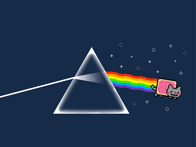 Dark Side of the Nyan design tshirt