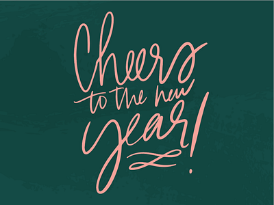 Cheers to the New Year card design illustration