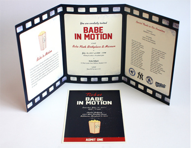 Babe In Motion Invitation and Ticket