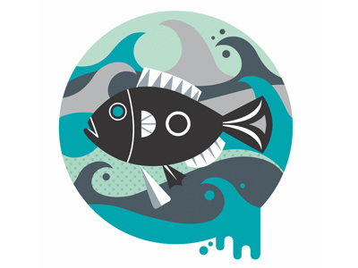 Art Print of a John Dory art fish fishing illustration new zealand