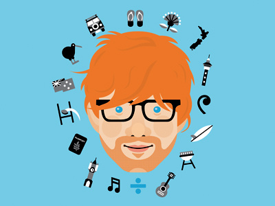 Ed Sheeran's New Zealand Tour illustration edsheeran portrait vector