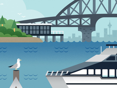 Auckland Commuter art print art artwork auckland newzealand prints seagull smart vector