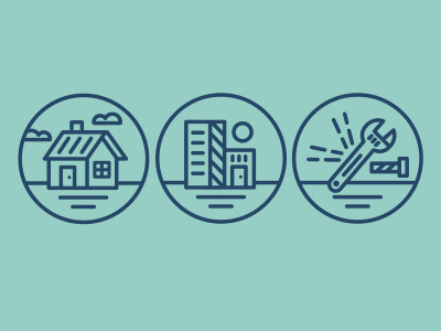 3 x Quick icons for an Electrical company