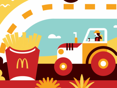 McDonalds Summer campaign design illustration people www.gregstraight.com