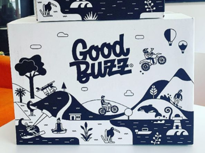 Good Buzz Kombucha box illustration packagedesign packaging