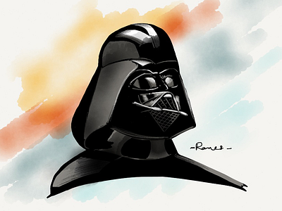 iPad Drawing : Darth Vader character darth darthvader doodle ipad madewithpaper paper paperapp starwars vader
