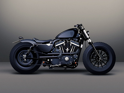 Vector Art - Harley Davidson Sportster Custom art bike cs6 davidson flash harley vector vector art vehicle
