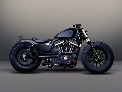 Vector Art - Harley Davidson Sportster Custom