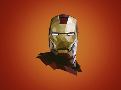 Iron Man - Poly character flash hero iron man ironman marvel movie polygon superhero