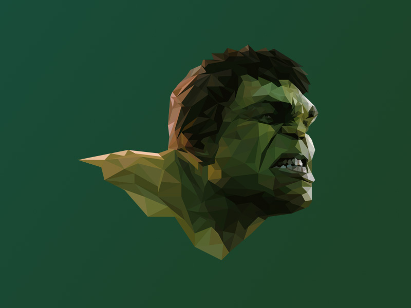 Hulk - Poly superhero flash cs6 marvel hulk movie polygon character hero