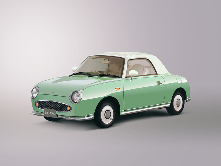 Vector Art - Nissan Figaro by Rames Harikrishnasamy on Dribbble