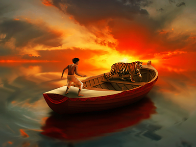 Photo Manipulation : Me as "Pi" from "Life of Pi"