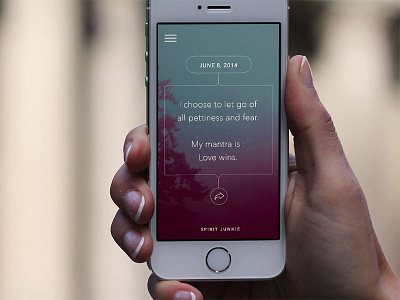 Spirit Junkie App Concept daily app mobile quotes