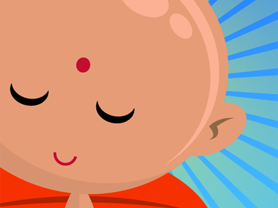 A simple icon buddha gratitude icon illustration