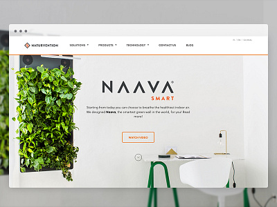 Naava Smart Landing Page landing page naava naturvention web