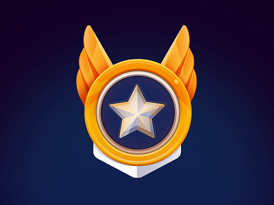 Level up, the Medal was a conquest! badge badge logo level up logodesign medal ui