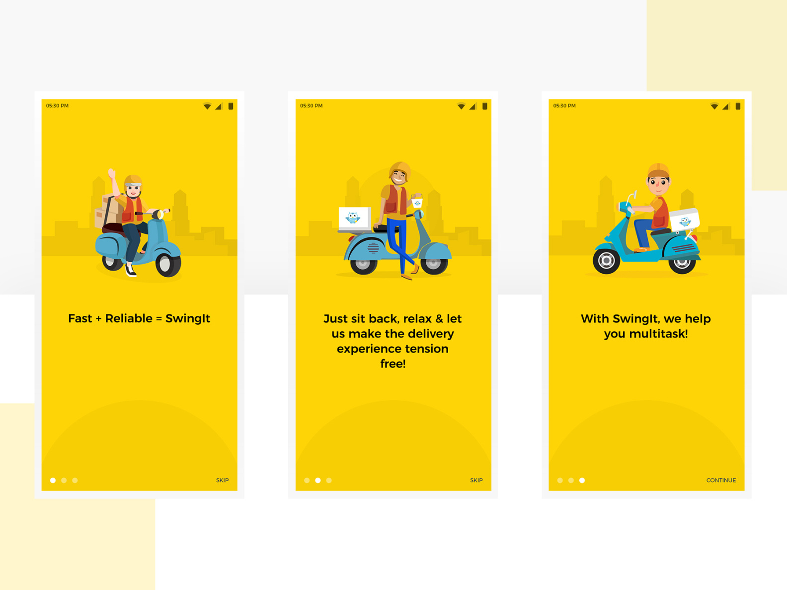 Delivery App Intro Screens by Prashant Rao on Dribbble