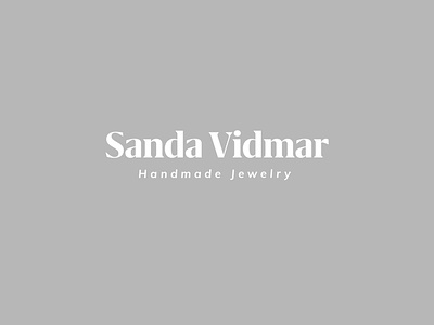Sanda Vidmar Handmade Jewelry wordmark branding design font jewelry jewelry logo logotype redesign wordmark
