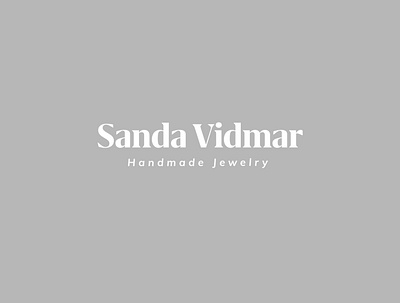 Sanda Vidmar Handmade Jewelry wordmark branding design font jewelry jewelry logo logotype redesign wordmark