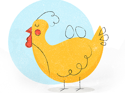 The Good Egg Chicken animals chicken egg fun good egg illustration yellow