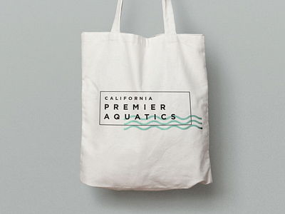Tote bag california canvas logo minimalist ocean tote waves