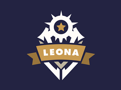 Leona Shield emblem icon illustration league of legends leona riot games shield video games