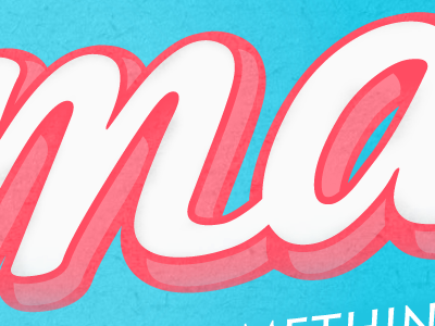 Smavy Logo blue bubblegum custom type illustration logo pink retro script texture typography white
