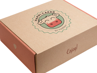 Happi Cakes Cake Box box cake cakes cute happi illustration packaging pastel pastry