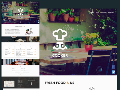 Thecooker food landing restaurant site web