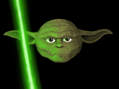 Young Master Yoda jedi procreate star wars yoda